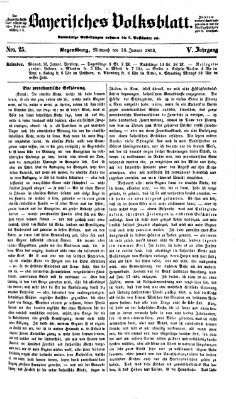 Bayerisches Volksblatt (Regensburger Morgenblatt) Mittwoch 26. Januar 1853