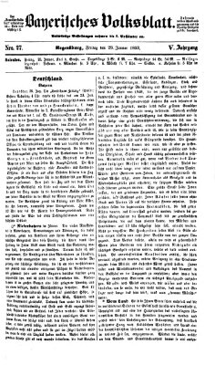 Bayerisches Volksblatt (Regensburger Morgenblatt) Freitag 28. Januar 1853