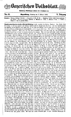 Bayerisches Volksblatt (Regensburger Morgenblatt) Sonntag 6. Februar 1853