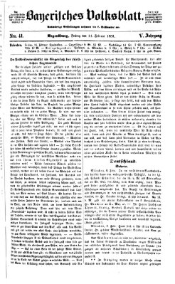 Bayerisches Volksblatt (Regensburger Morgenblatt) Freitag 11. Februar 1853