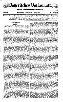 Bayerisches Volksblatt (Regensburger Morgenblatt) Mittwoch 2. März 1853