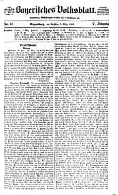 Bayerisches Volksblatt (Regensburger Morgenblatt) Samstag 5. März 1853