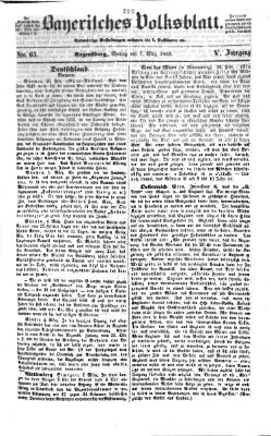 Bayerisches Volksblatt (Regensburger Morgenblatt) Montag 7. März 1853