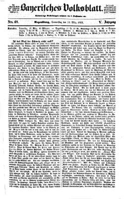 Bayerisches Volksblatt (Regensburger Morgenblatt) Donnerstag 10. März 1853