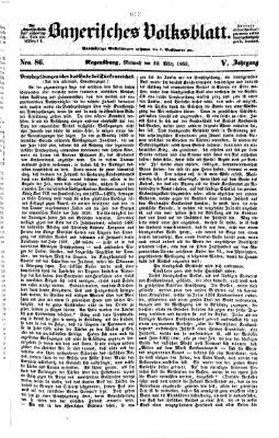 Bayerisches Volksblatt (Regensburger Morgenblatt) Mittwoch 30. März 1853