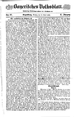 Bayerisches Volksblatt (Regensburger Morgenblatt) Sonntag 10. April 1853