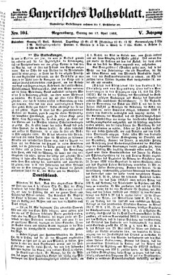 Bayerisches Volksblatt (Regensburger Morgenblatt) Sonntag 17. April 1853