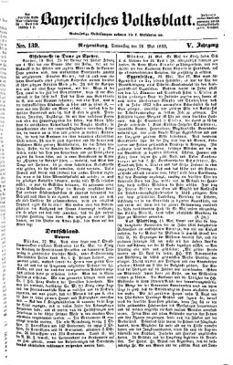 Bayerisches Volksblatt (Regensburger Morgenblatt) Donnerstag 26. Mai 1853