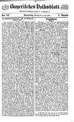 Bayerisches Volksblatt (Regensburger Morgenblatt) Samstag 11. Juni 1853