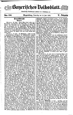 Bayerisches Volksblatt (Regensburger Morgenblatt) Donnerstag 16. Juni 1853