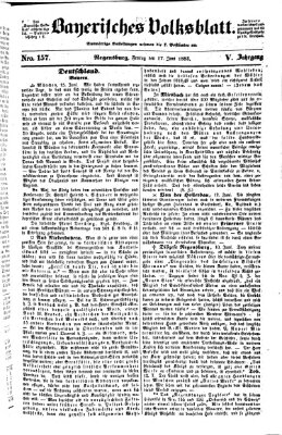Bayerisches Volksblatt (Regensburger Morgenblatt) Freitag 17. Juni 1853
