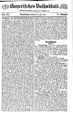 Bayerisches Volksblatt (Regensburger Morgenblatt) Sonntag 3. Juli 1853