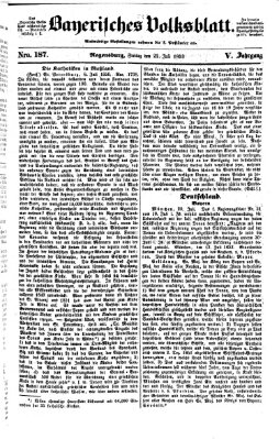 Bayerisches Volksblatt (Regensburger Morgenblatt) Freitag 22. Juli 1853