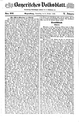 Bayerisches Volksblatt (Regensburger Morgenblatt) Donnerstag 6. Oktober 1853