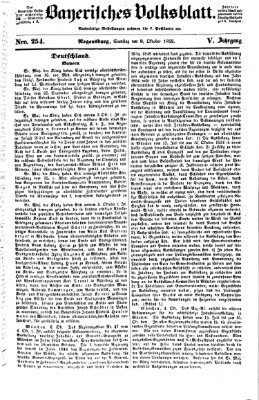 Bayerisches Volksblatt (Regensburger Morgenblatt) Samstag 8. Oktober 1853