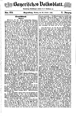 Bayerisches Volksblatt (Regensburger Morgenblatt) Sonntag 30. Oktober 1853