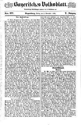 Bayerisches Volksblatt (Regensburger Morgenblatt) Freitag 4. November 1853