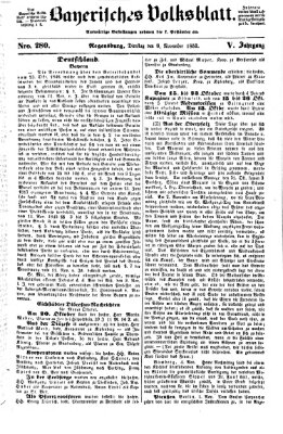 Bayerisches Volksblatt (Regensburger Morgenblatt) Dienstag 8. November 1853