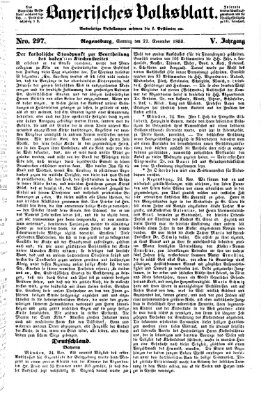 Bayerisches Volksblatt (Regensburger Morgenblatt) Sonntag 27. November 1853