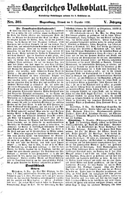 Bayerisches Volksblatt (Regensburger Morgenblatt) Mittwoch 7. Dezember 1853