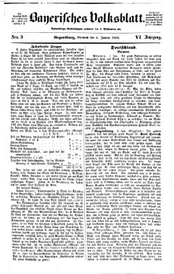 Bayerisches Volksblatt (Regensburger Morgenblatt) Mittwoch 4. Januar 1854