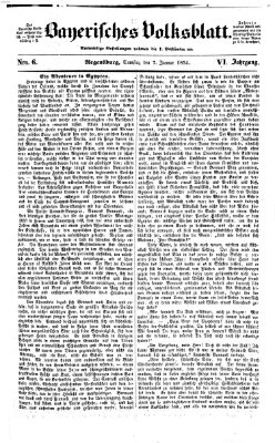 Bayerisches Volksblatt (Regensburger Morgenblatt) Samstag 7. Januar 1854