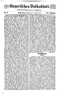 Bayerisches Volksblatt (Regensburger Morgenblatt) Mittwoch 11. Januar 1854