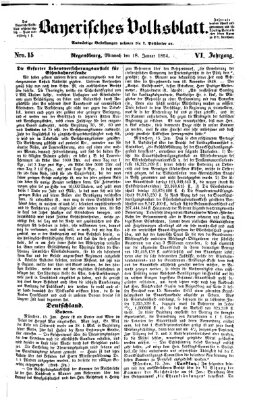 Bayerisches Volksblatt (Regensburger Morgenblatt) Mittwoch 18. Januar 1854