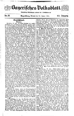 Bayerisches Volksblatt (Regensburger Morgenblatt) Mittwoch 25. Januar 1854