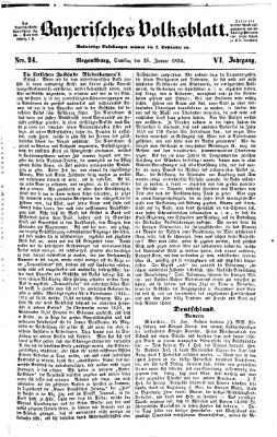 Bayerisches Volksblatt (Regensburger Morgenblatt) Samstag 28. Januar 1854