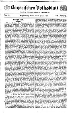 Bayerisches Volksblatt (Regensburger Morgenblatt) Sonntag 29. Januar 1854