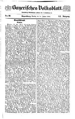 Bayerisches Volksblatt (Regensburger Morgenblatt) Dienstag 31. Januar 1854