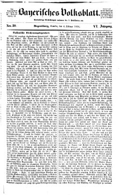 Bayerisches Volksblatt (Regensburger Morgenblatt) Samstag 4. Februar 1854