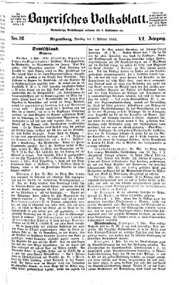 Bayerisches Volksblatt (Regensburger Morgenblatt) Dienstag 7. Februar 1854