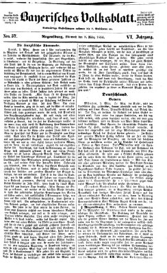 Bayerisches Volksblatt (Regensburger Morgenblatt) Mittwoch 8. März 1854