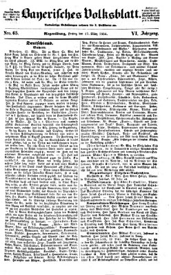 Bayerisches Volksblatt (Regensburger Morgenblatt) Freitag 17. März 1854