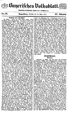 Bayerisches Volksblatt (Regensburger Morgenblatt) Samstag 25. März 1854