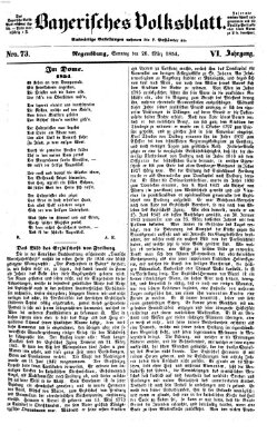 Bayerisches Volksblatt (Regensburger Morgenblatt) Sonntag 26. März 1854