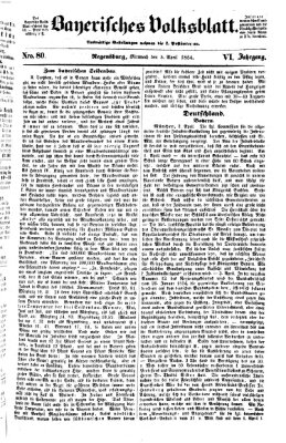 Bayerisches Volksblatt (Regensburger Morgenblatt) Mittwoch 5. April 1854