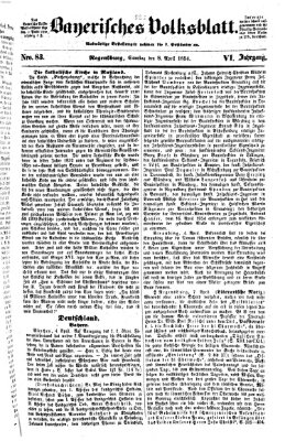 Bayerisches Volksblatt (Regensburger Morgenblatt) Samstag 8. April 1854