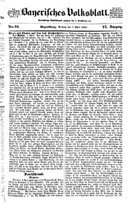 Bayerisches Volksblatt (Regensburger Morgenblatt) Sonntag 9. April 1854