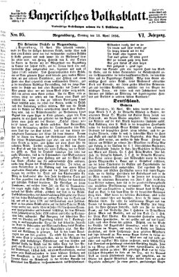 Bayerisches Volksblatt (Regensburger Morgenblatt) Sonntag 23. April 1854