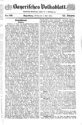 Bayerisches Volksblatt (Regensburger Morgenblatt) Dienstag 2. Mai 1854