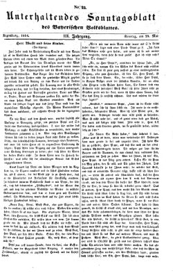 Bayerisches Volksblatt (Regensburger Morgenblatt) Sonntag 28. Mai 1854