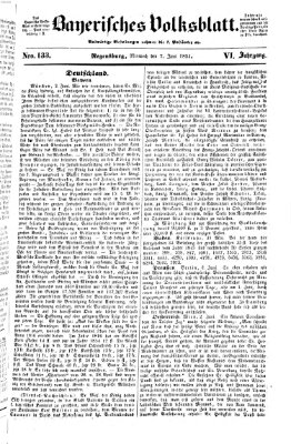 Bayerisches Volksblatt (Regensburger Morgenblatt) Mittwoch 7. Juni 1854