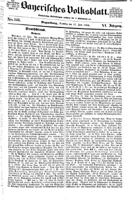 Bayerisches Volksblatt (Regensburger Morgenblatt) Samstag 17. Juni 1854