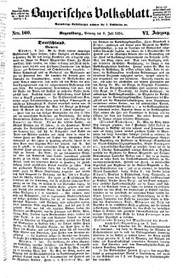 Bayerisches Volksblatt (Regensburger Morgenblatt) Sonntag 9. Juli 1854