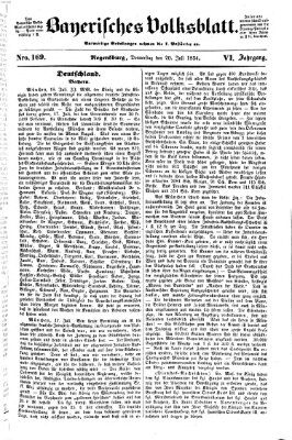 Bayerisches Volksblatt (Regensburger Morgenblatt) Donnerstag 20. Juli 1854