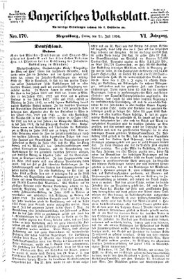 Bayerisches Volksblatt (Regensburger Morgenblatt) Freitag 21. Juli 1854