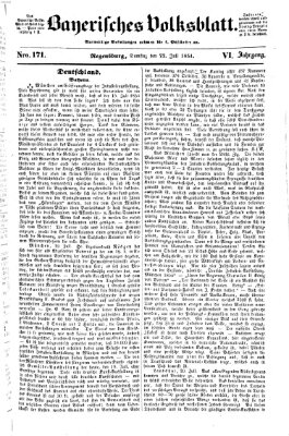 Bayerisches Volksblatt (Regensburger Morgenblatt) Samstag 22. Juli 1854